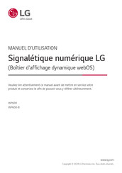 LG WP600-B Manuel D'utilisation