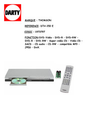 THOMSON DTH250E Addendum