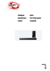 Sony HT-CT790 Manuel D'instructions