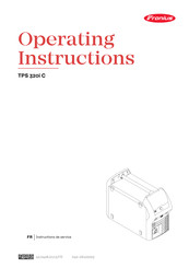 Fronius TPS 320i C Instructions De Service