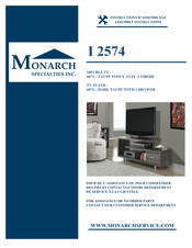 Monarch Specialties I 2574 Instructions D'assemblage