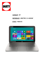 HP SPECTRE 13-H202NF Manuel De L'utilisateur