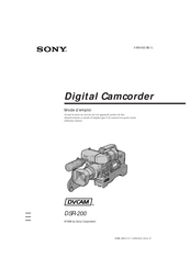 Sony DVCAM DSR-200 Mode D'emploi