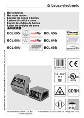 Leuze electronic BCL 608i Mode D'emploi