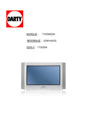 THOMSON 32WH402S Mode D'emploi