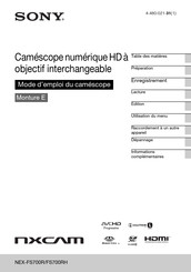 Sony NXCAM NEX-FS700R Mode D'emploi