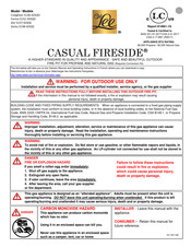 Owlee CASUAL FIRESIDE Forma 5152-35SQO Mode D'emploi