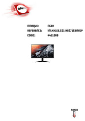 Acer IM.HX1EE.C01 KG271CBMIDP Guide Utilisateur