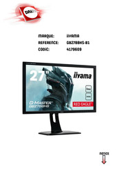 Iiyama G-MASTER GB2788HS Mode D'emploi