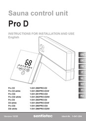 Harvia Sentiotec Pro D2W Mode D'emploi