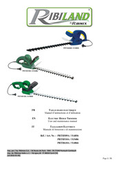 Ribimex Ribiland PRTH510A Manuel D'instructions Et D'utilisation