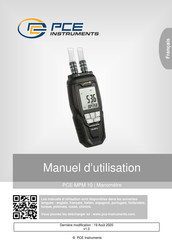 PCE Instruments MPM 10 Manuel D'utilisation