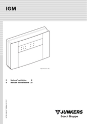 Bosch JUNKERS IGM Notice D'installation