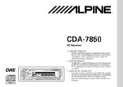 Alpine CDA-7850 Mode D'emploi