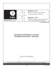 Kalia CITE BF1220 Instructions D'installation