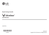 LG UltraGear 25GR75FG Guide D'installation Rapide