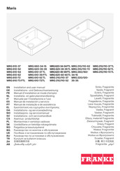 Franke MARIS MRG 210/110-37 Manuel D'installation Et Mode D'emploi