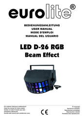 EuroLite LED D-26 RGB Beam Effect Mode D'emploi