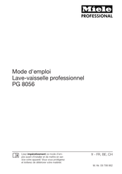 Miele Professional PG 8056 Mode D'emploi