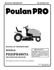 Poulan Pro PD25PH48STA Manuel Du Propriétaire