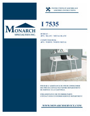 Monarch Specialties MONI7535 Instructions D'assemblage