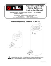 BVA Hydraulics HG10006 Manuel D'instructions