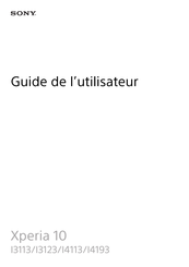 Sony I4193 Guide De L'utilisateur