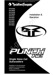 Rockford Fosgate Punch HE RFP3408 Installation Et Fonctionnement