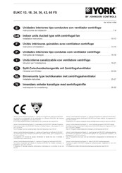 Johnson Controls York EUKC 12 FS Instructions D'installation