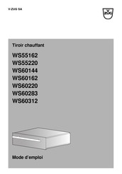 V-ZUG WS60312 Mode D'emploi