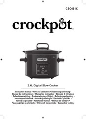 crockpot CSC061X Notice D'utilisation