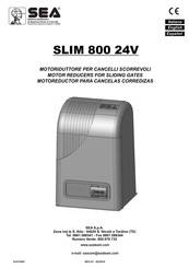 SEA SLIM 800 24V Mode D'emploi