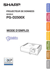 Sharp Notevision PG-D2500X Mode D'emploi