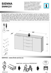 Forte SIENNA SNNK231 Notice De Montage