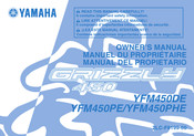 Yamaha YFM450DE Manuel Du Propriétaire