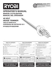 Ryobi RY40602 Manuel D'utilisation