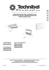 Technibel Climatisation KPAV122C5TA Notice D'utilisation