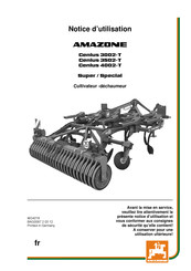 Amazone Cenius 3502-T Notice D'utilisation