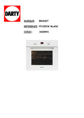 Brandt FP1052W Guide D'utilisation