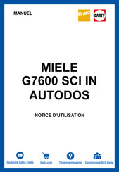 Miele G 7602 Mode D'emploi