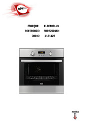 Electrolux FOP27001XK Manuel D'utilisation