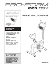 Pro-Form 225 CSX Manuel De L'utilisateur