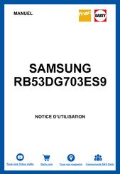 Samsung RB53DG703ES9 Manuel D'utilisation Simplifié