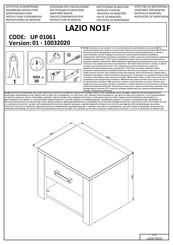 Domus LAZIO NO1F UP 01061 Instructions D'assemblage