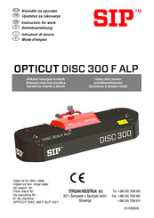SIP OPTICUT DISC 300 F ALP Mode D'emploi
