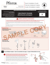 Pfister Kelen LG42-MF1 Guide D'installation Rapide