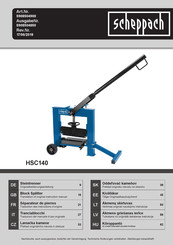 Scheppach HSC140 Traduction Des Instructions D'origine