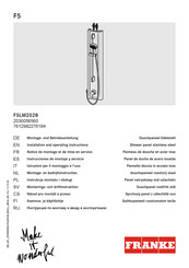 Franke F5LM2028 Notice De Montage Et De Mise En Service