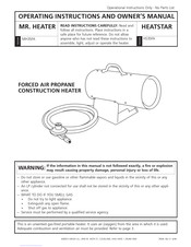 Enerco MR. HEATER MH35FA Instructions D'utilisation Et Manuel Du Propriétaire