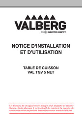 Electro Depot VALBERG VAL TGV 5 NET Notice D'installation Et D'utilisation